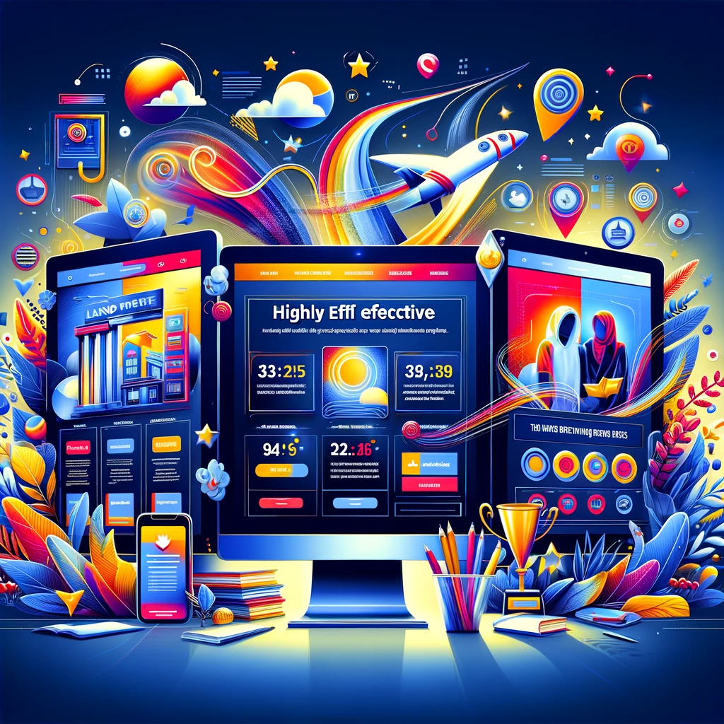 Colourful image of Designing Landing Pages